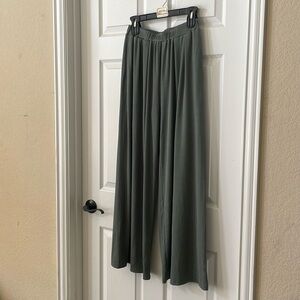 Cider Sage Green Wide Leg Pants